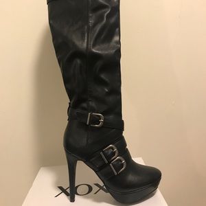 XOXO tall black sexy boots